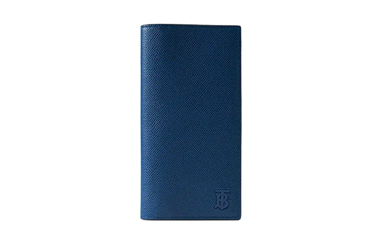 Burberry Calfskin Wallet Men's Dark Marine Blue