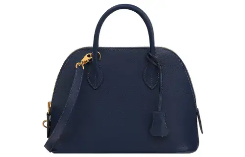 HERMES Bolide Evercolor Calfskin Bowling Bag, Crossbody Handbag Women's 2Z Bleu Nuit Midnight Blue