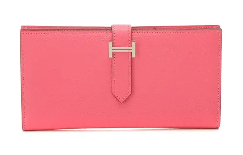 HERMES Bearn Wallet Rose Lipstick