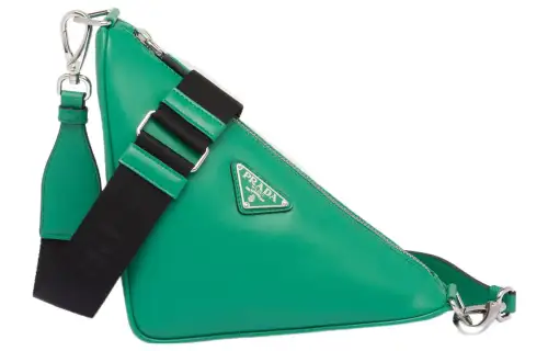 PRADA Leather Crossbody Bag, Shoulder Bag Men's Green