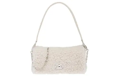 MIU MIU Shearling Shoulder Bag, Crossbody Bag Women's Ivory White