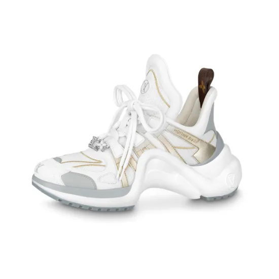 LOUIS VUITTON Archlight 1.0 Sneakers 'White With Gold Silver' Women's