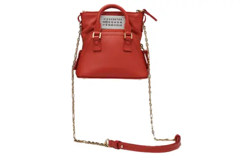 Maison Margiela 5AC Calfskin Handbag, Shoulder Bag, Crossbody Bag Women's Red