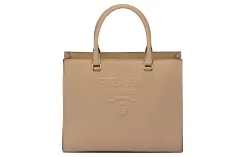 PRADA Saffiano Leather Shoulder Bag, Crossbody Bag, Handbag Medium Women's Sandy Beige