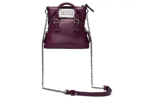 Maison Margiela 5AC Calfskin Shoulder Bag, Crossbody Bag, Handbag Women's Purple