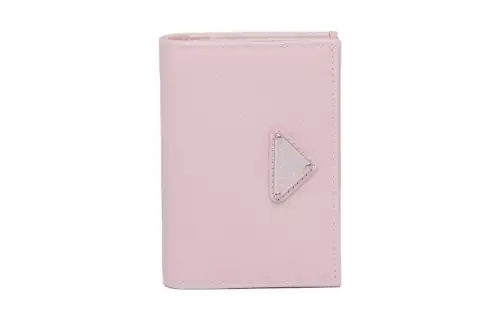 PRADA Saffiano Leather Wallet Small Women's Pink