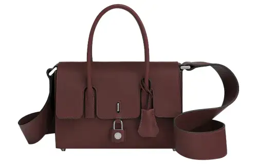 HERMES New Drag 22 Silver Tone Buckle Evercolor Leather Crossbody Bag, Handbag Regular Women's
