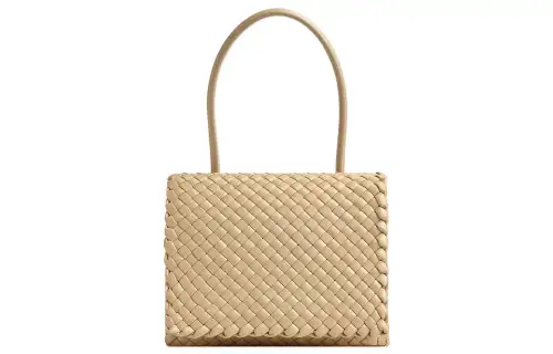 Bottega Veneta Patti Sheepskin One Shoulder Handbag Women's Beige