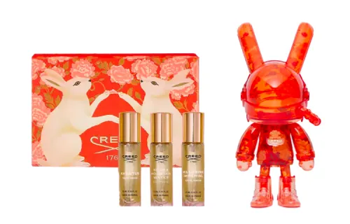 Set, fresh gift box, perfume, minifigure, the year of the Rabbit, 4 pieces, 10 ml