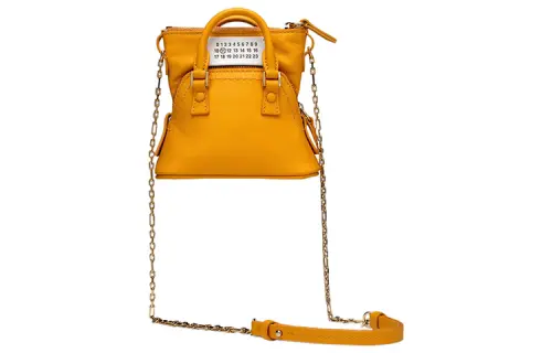 Maison Margiela 5AC Calfskin Handbag, Shoulder Bag, Crossbody Bag Women's Yellow