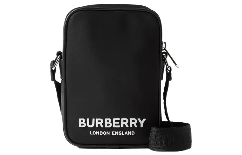 Burberry Logo Print Vertical Paddy Bag Black