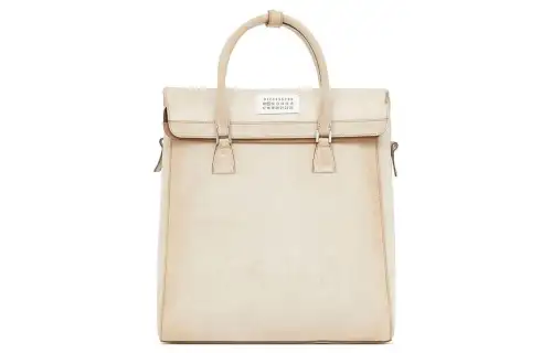 Maison Margiela Cow Leather Backpack, Shoulder Bag, Crossbody Bag, Handbag Unisex Beige
