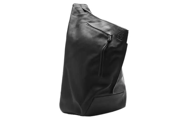 LOEWE Cow Leather Shoulder Bag, Crossbody Bag Men's Black
