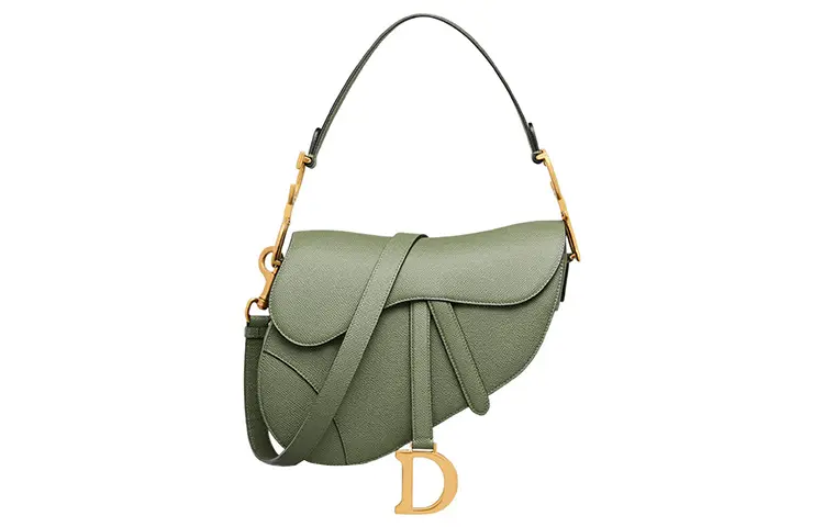 DIOR Calfskin Shoulder Bag, Crossbody Bag, Handbag Women's Cedar Green