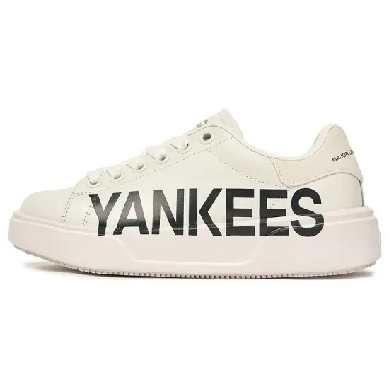 MLB Chunky Classic Skateboard Shoes Unisex Low-Top White Black