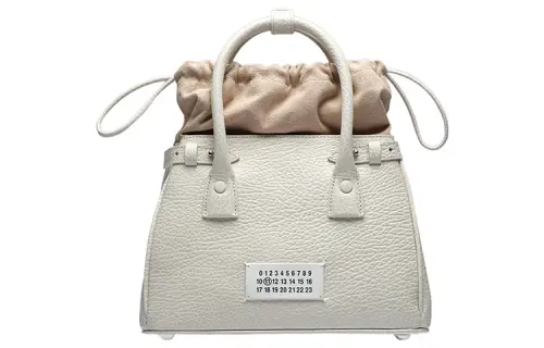 Maison Margiela 5AC Calfskin Shoulder Bag, Crossbody Bag, Handbag Mini Women's Light Beige