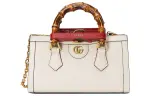GUCCI Diana Leather Portable Crossbody Bag, Shoulder Bag Small Women's White