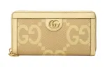 GUCCI Ophidia Canvas With Leather Wallet Regular Women's Yellow