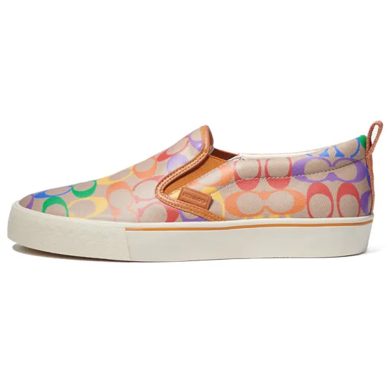 COACH Men's Casual Shoes Men Low-Top Rainbow