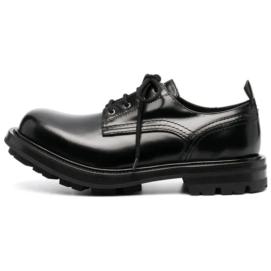 Alexander McQueen Worker Lace Up Black