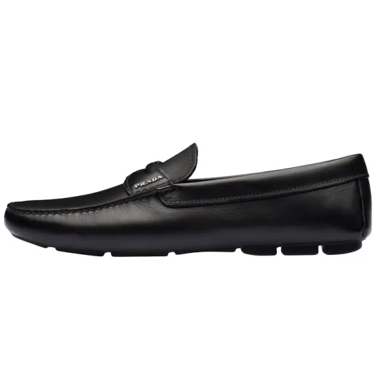 PRADA Leather Slip on Loafers