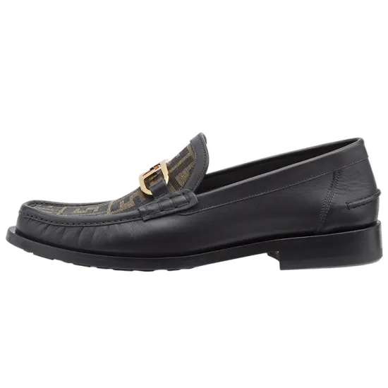 FENDI Ff Logo Pattern Slip-On Loafers