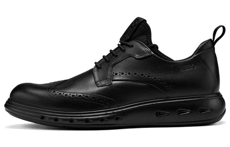 Ecco hybrid waterproof 720 cow leather business commuting casual leather shoes men's black
