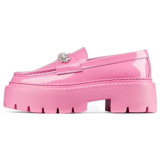 Jimmy Choo Bryer Crystal Leather Loafers
