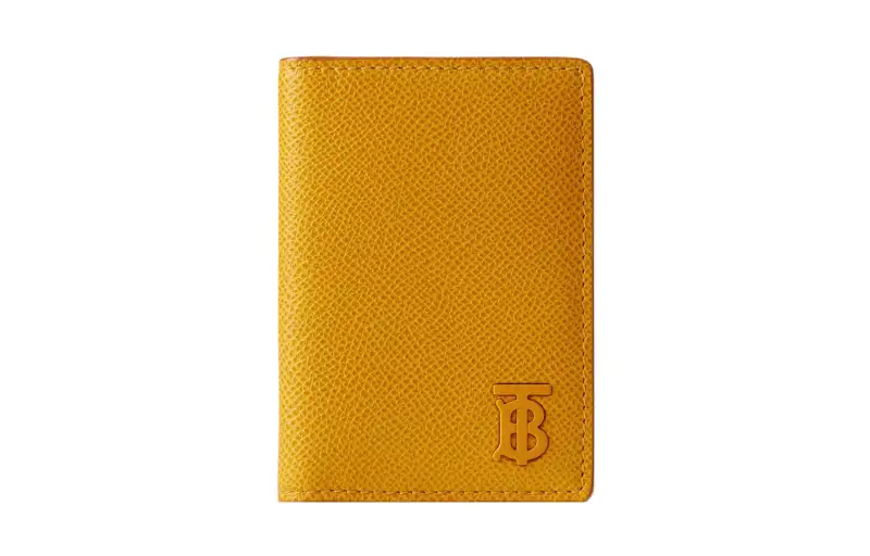 Burberry Leather Card Holder Men's Saffron