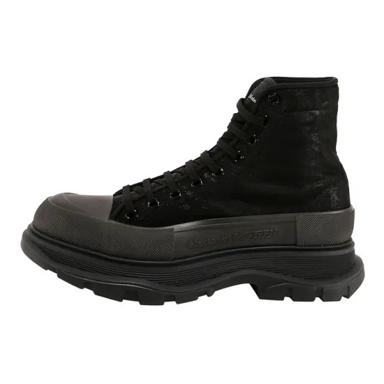 Alexander McQueen Tread Slick Martin Boots Men High-Top Black