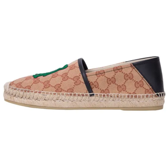 GUCCI GG Men's Casual Shoes Men Low-Top Brown Black