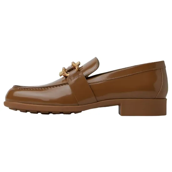 Bottega Veneta Monsieur Chunky Heel Loafers Women's Brown