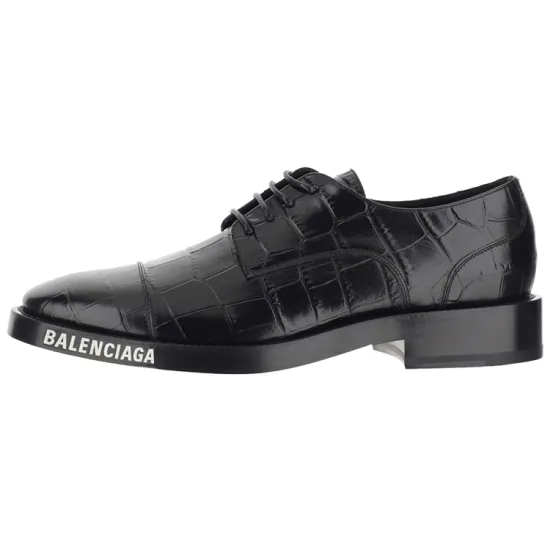 Balenciaga Herre Derby Flat Shoes 'Black'