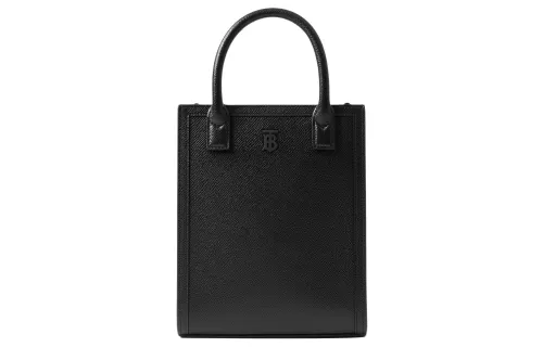 Burberry Grained Calfskin Sheet Music Bag Tote Bag Shopping Bag Shoulder Bag Crossbody Bag Handbag Mini Men's Black