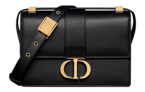 DIOR 30 Montaigne Cow Leather Crossbody Bags Small Women's Black