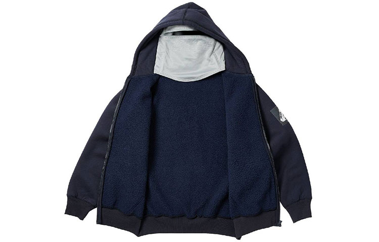 Мужское худи Palace PALACE SS23 Facemask Shearling Thermal Hood Navy Logo (темно-синий) — фото 3