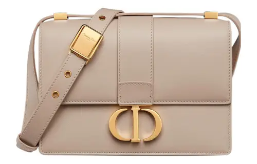 DIOR 30 Montaigne Cow Leather Montane Bag, Box Bag, Handbag, Shoulder Bag, Crossbody Bag Small Women's Rouge Beige