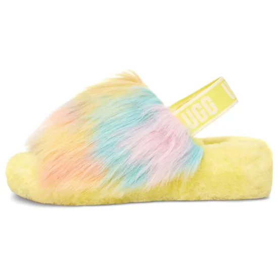 UGG Fluff Yeah Tie Dye Yellow Women's