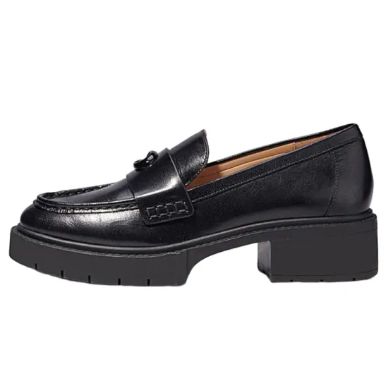 COACH Leah Chunky Sole Leather Loafers