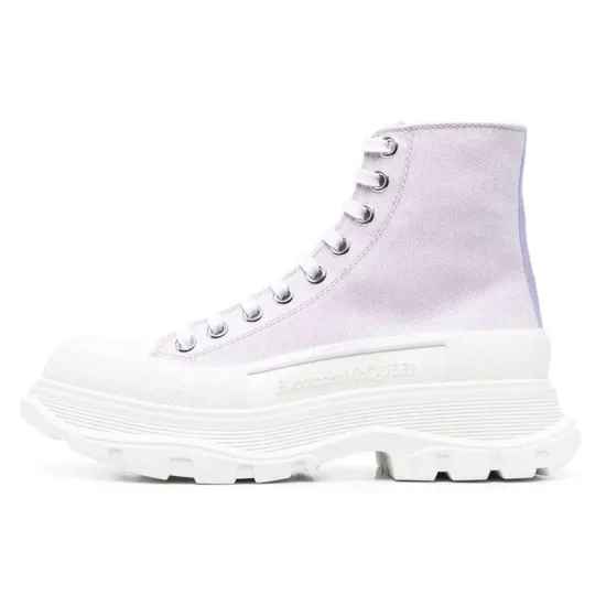 Alexander McQueen Tread High Top Purple Canvas Women's