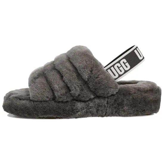 UGG Fluff Yeah Slide Charcoal Women's