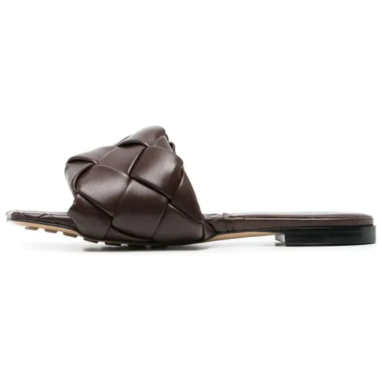 Bottega Veneta Lido Slide Slippers Women's Brown