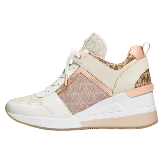 MICHAEL KORS Georgie High Top Athletic Shoes Women's White Pink