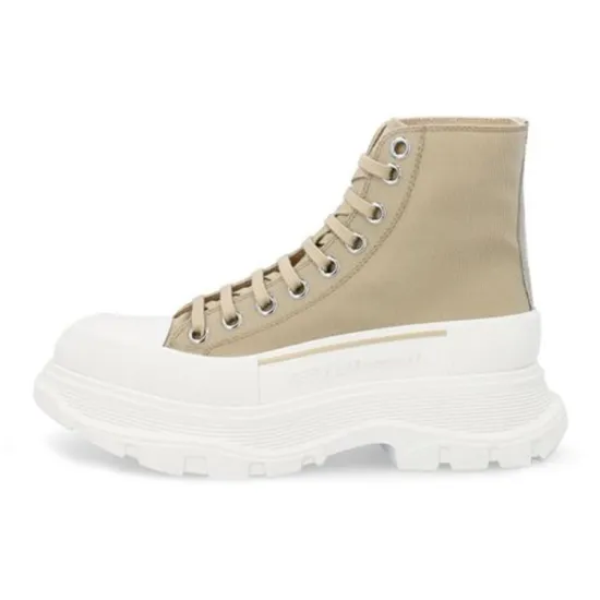 Alexander McQueen Tread Slick Boot Beige White Women's