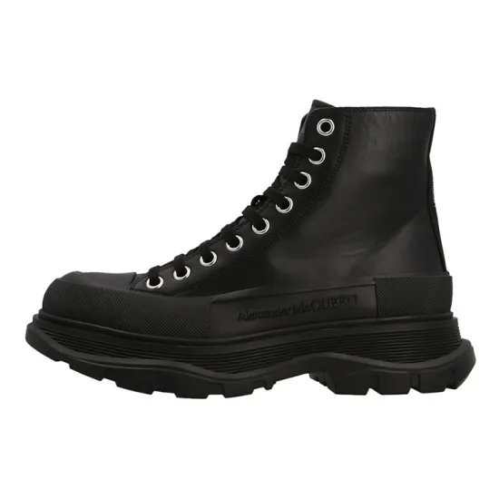 Alexander McQueen Logo Detailed Lace-Up Boots