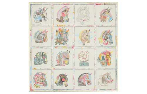 HERMES Chevaloscope Scarves Women's