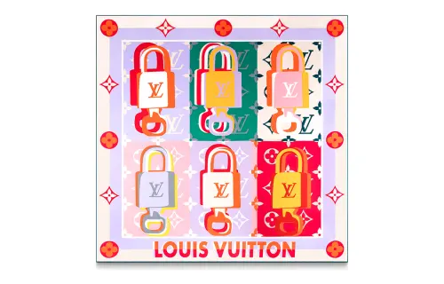 LOUIS VUITTON Silk Scarf Women's Pink
