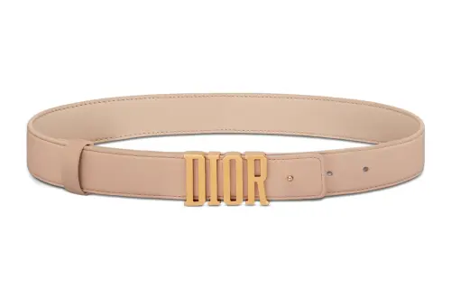 DIOR Cow Leather Belts Women's Width 3cm