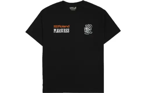 PLEASURES T Shirts Unisex Black Crew Neck Moderate Straight Fit