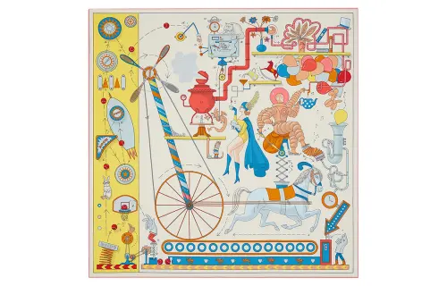 HERMES Tea For Two Scarves Women's